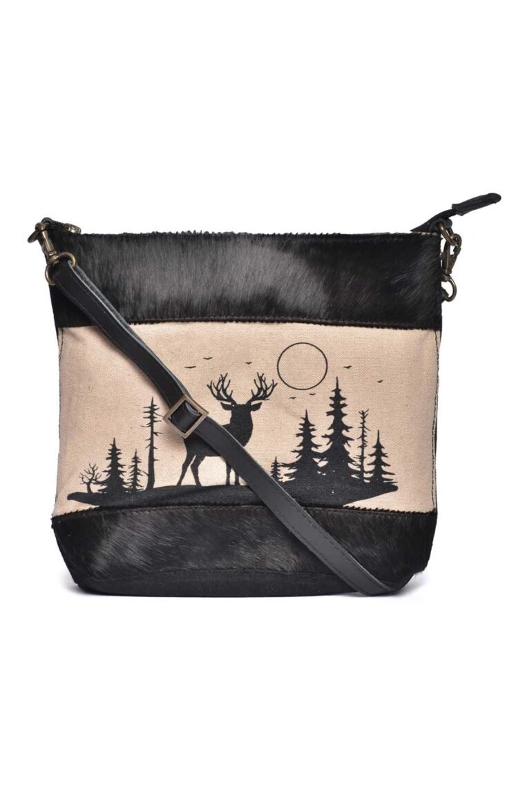 Reindeer Leather and Canvas Sling