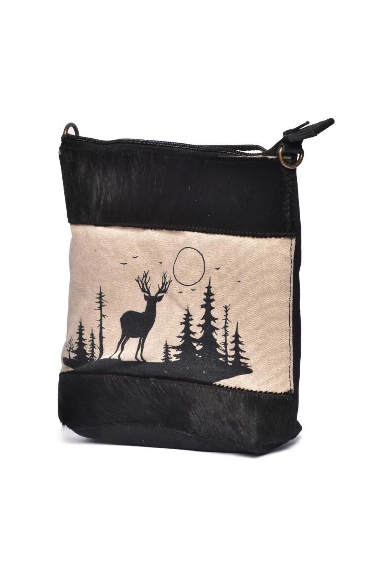 Reindeer Leather and Canvas Sling