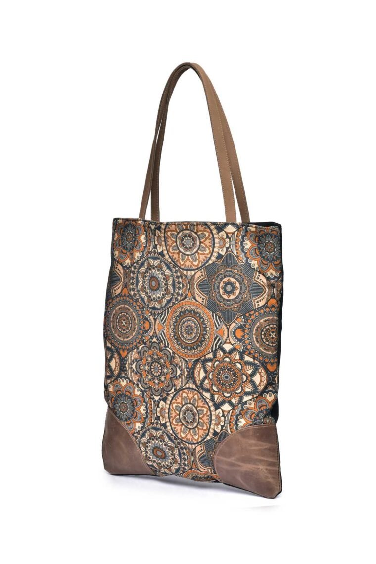 Mandala Orange Retro Book Bag