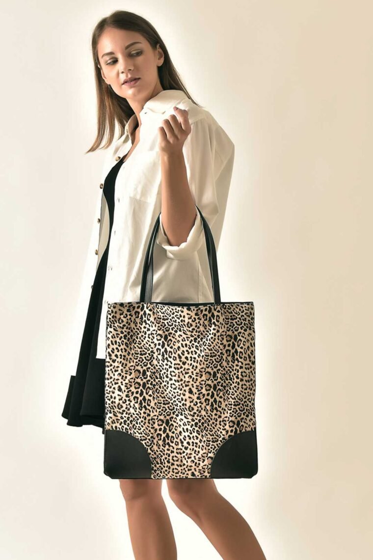 Leopard Printed book bag for women