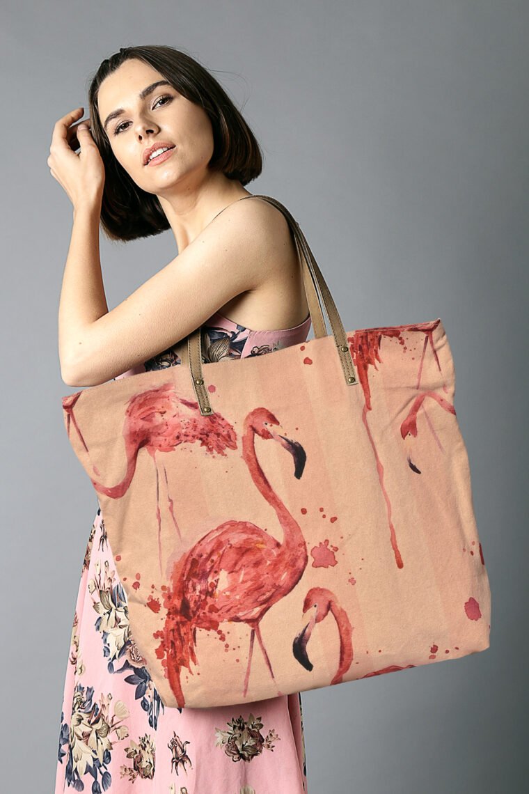 Flamingo Printed Tote Bag