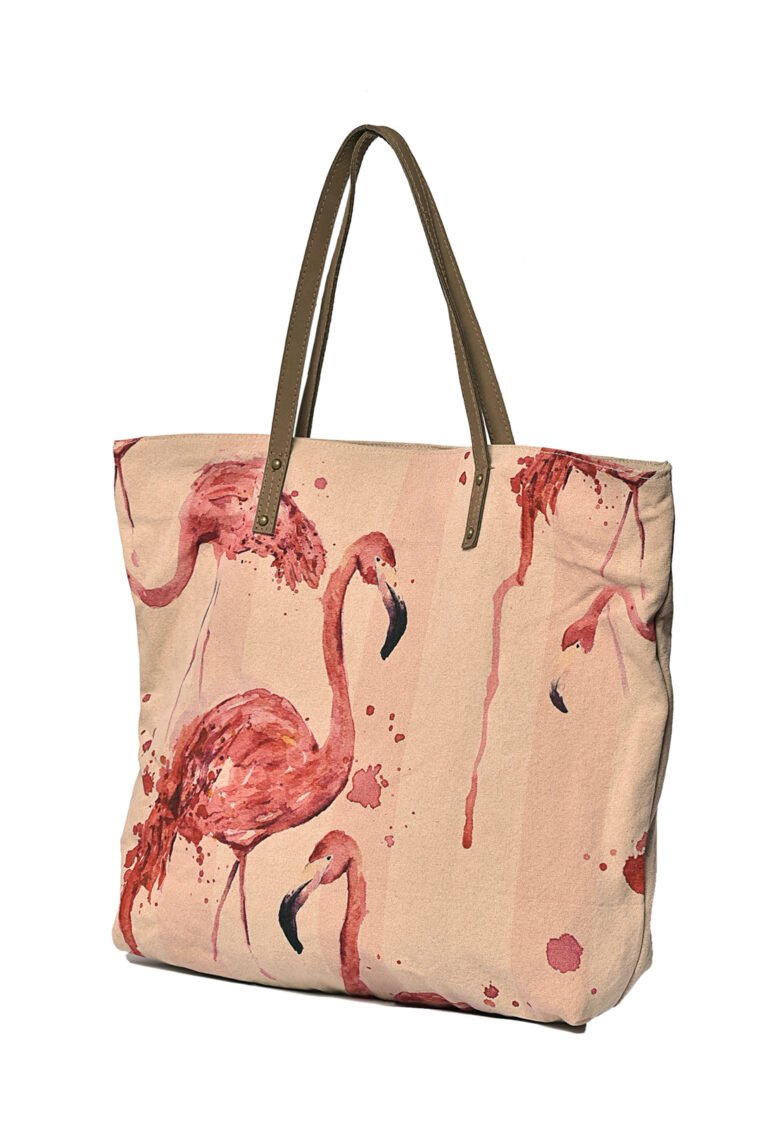 Flamingo Printed Tote Bag