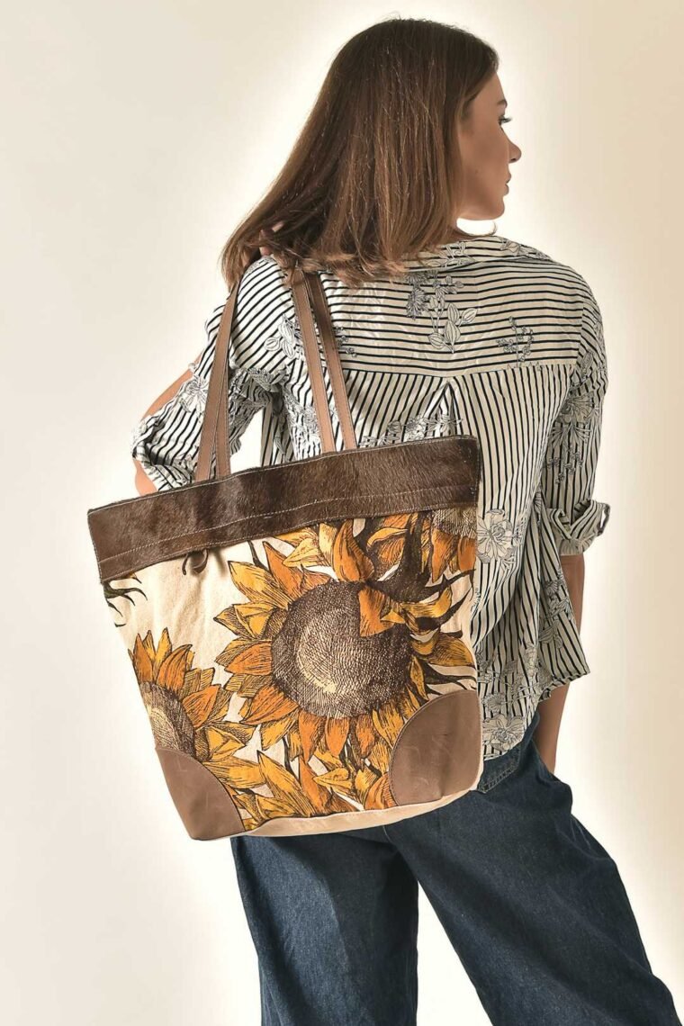 Sunflower Printed Medium Tote