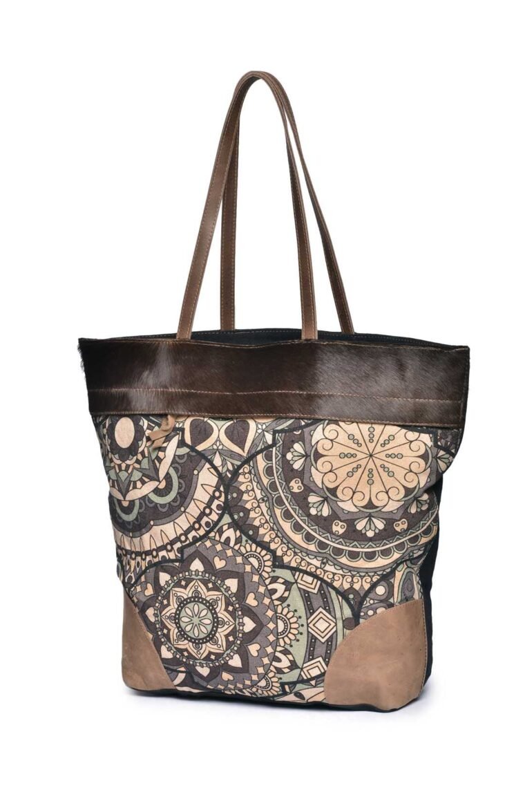 Mandala Blue Printed Medium Tote