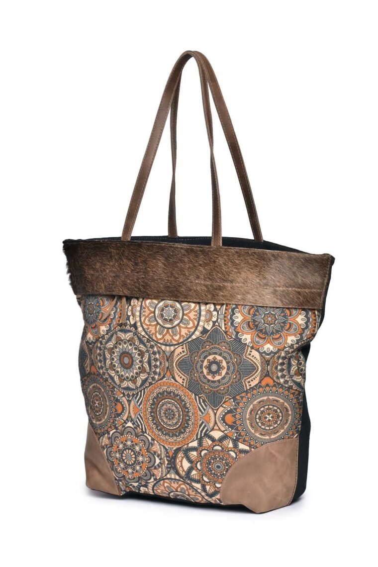 Mandala Orange Printed Medium Tote