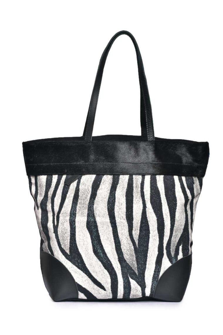 Zebra Skin Printed Medium Tote