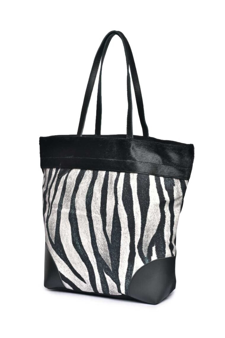 Zebra Skin Printed Medium Tote