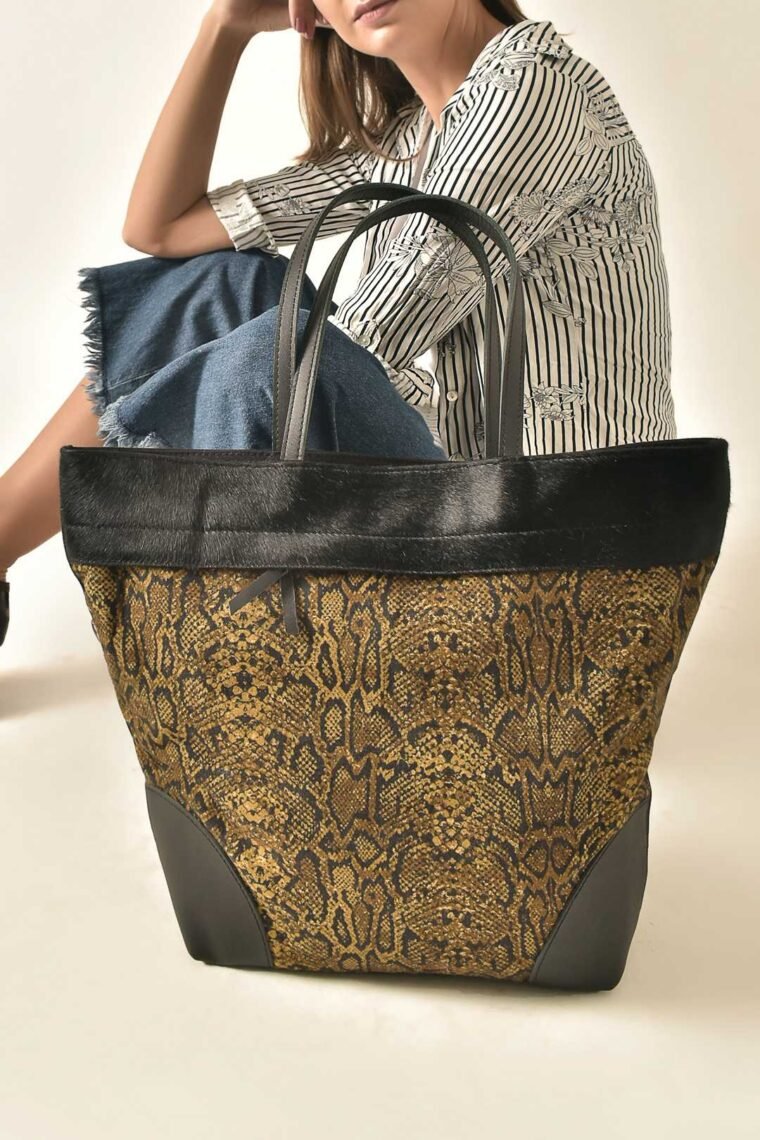 Python Printed Medium Tote