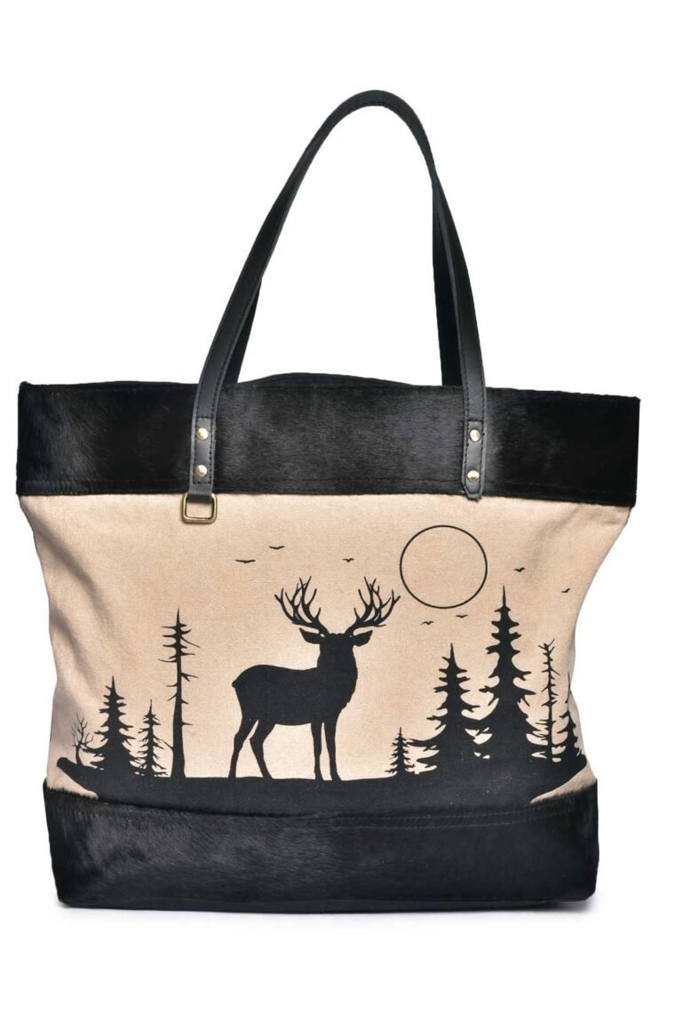 Reindeer Canvas Nature Medium Tote