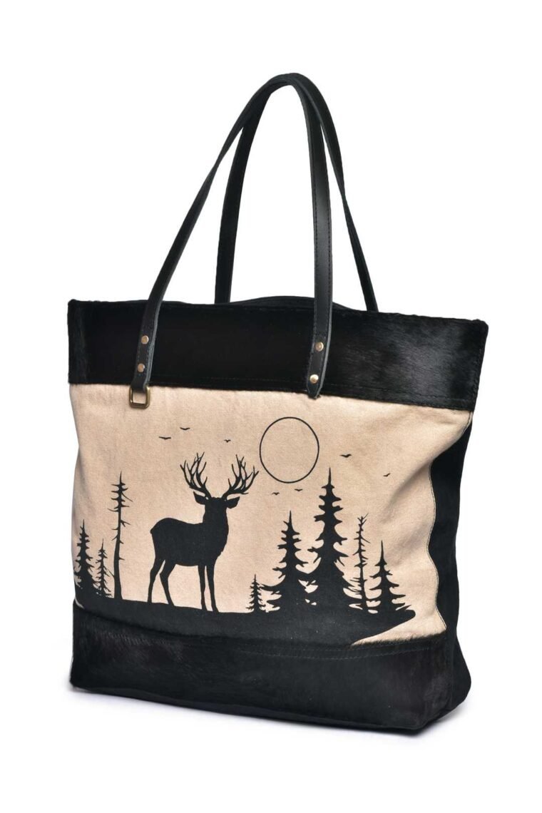 Reindeer Canvas Nature Medium Tote