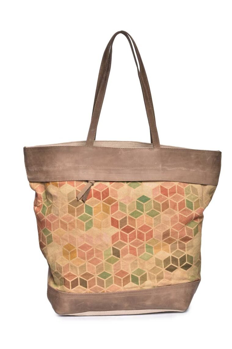 Retro Cubes Medium canvas tote bags