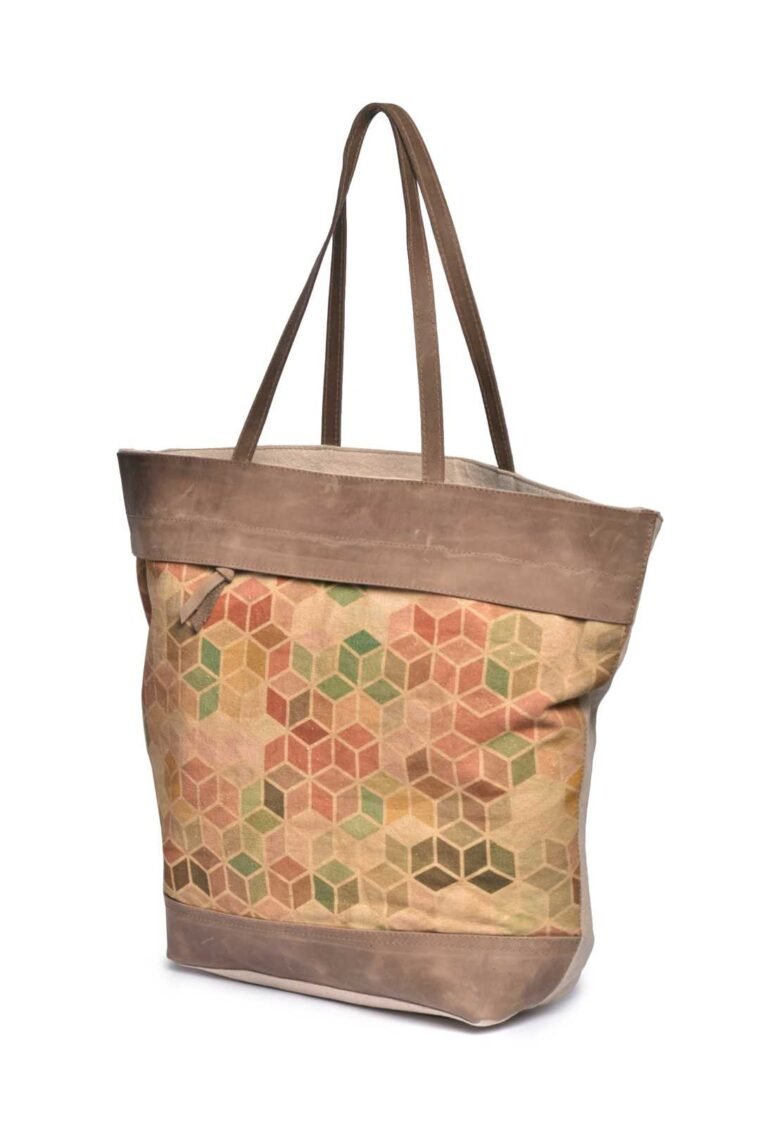 Retro Cubes Medium Canvas Tote Bags