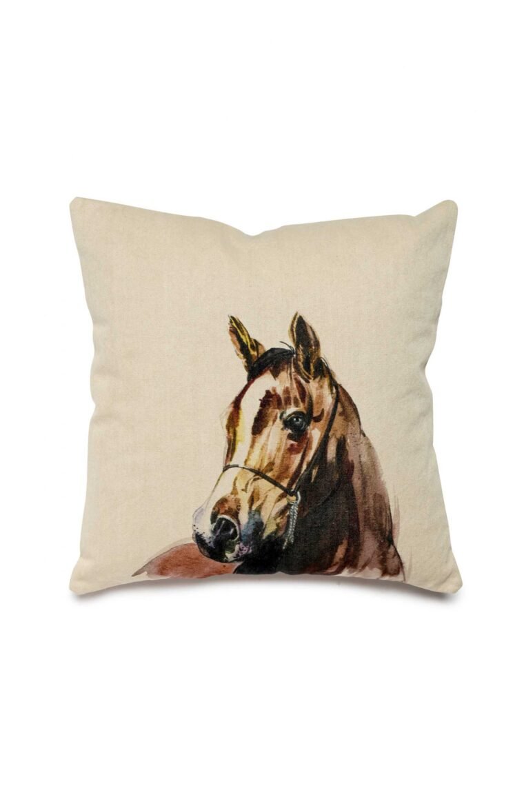 Brown Horse Throw Pillow