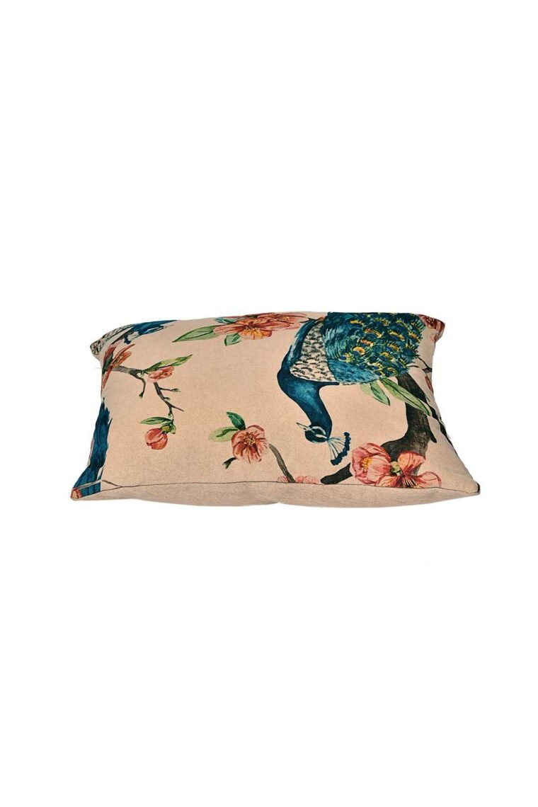 Peacock Pattern Throw Pillow