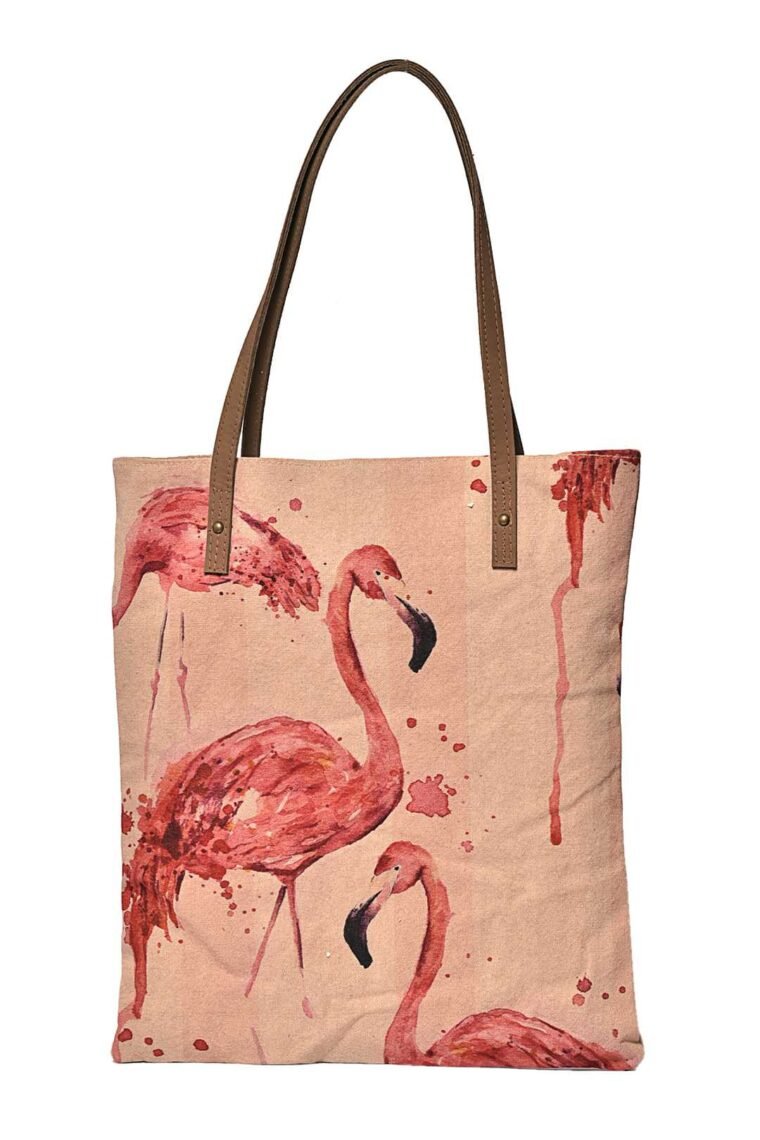 Flamingo Pattern Book Bag