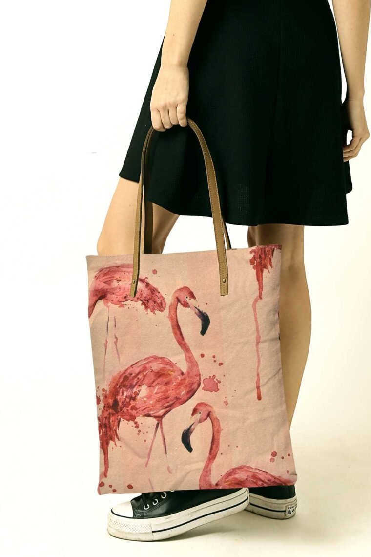 Flamingo Pattern Book Bag