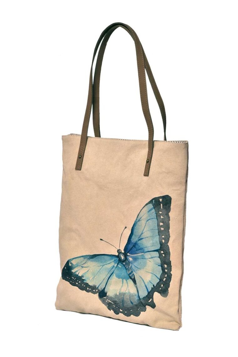 Blue Morphal Butterfly Book Bag