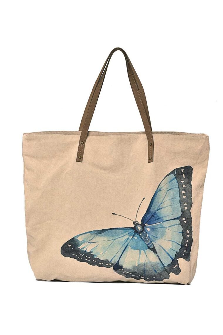 Blue Morphal Butterfly Tote