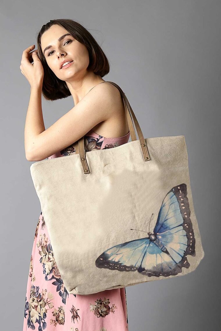 Blue Morphal Butterfly Tote