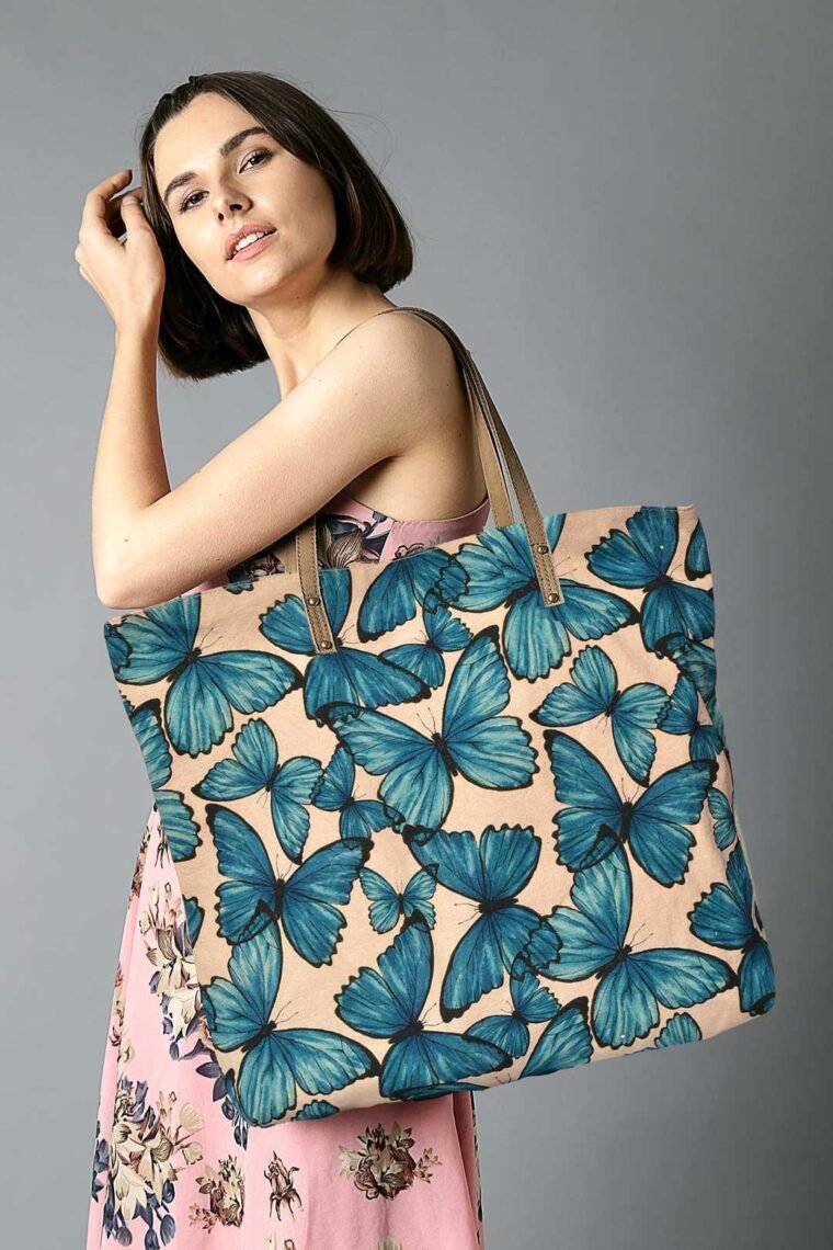 Blue Morphal Pattern Tote