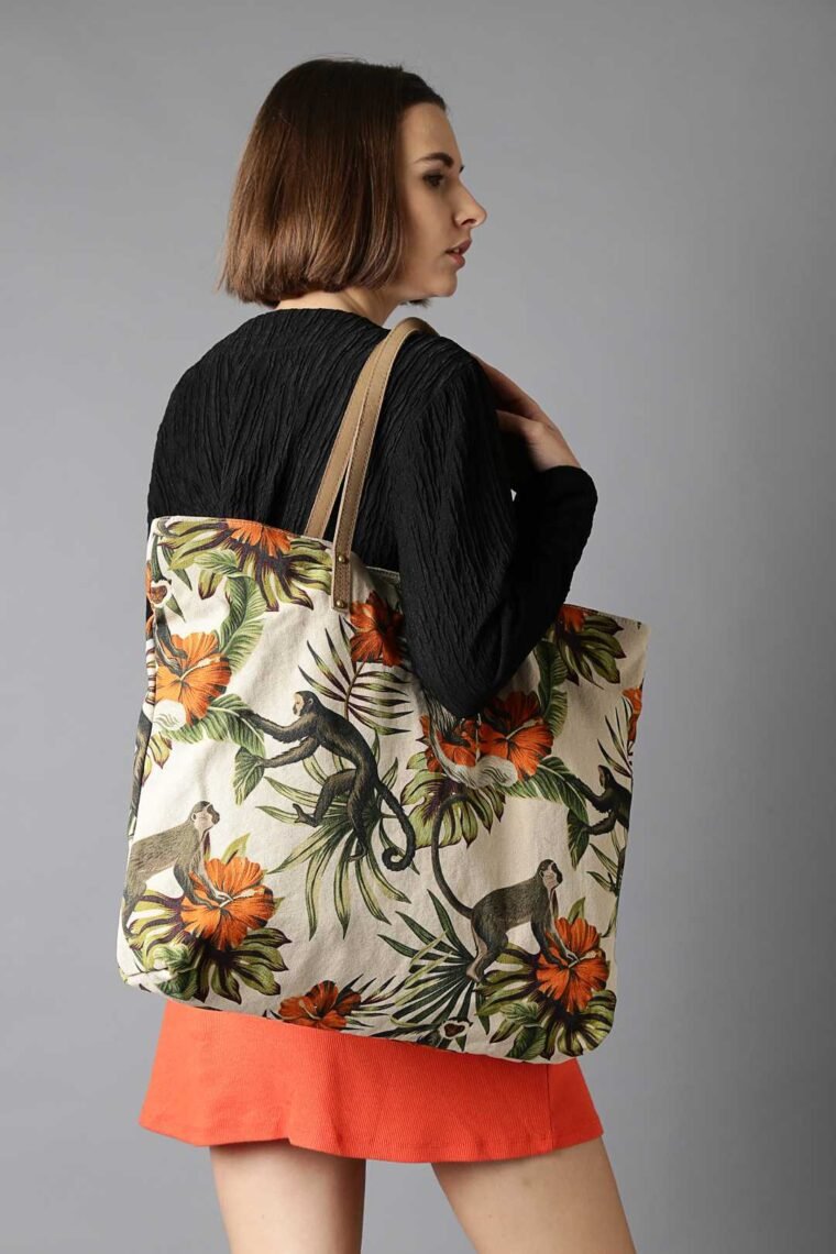 Tropical Light Printed Tote Bag