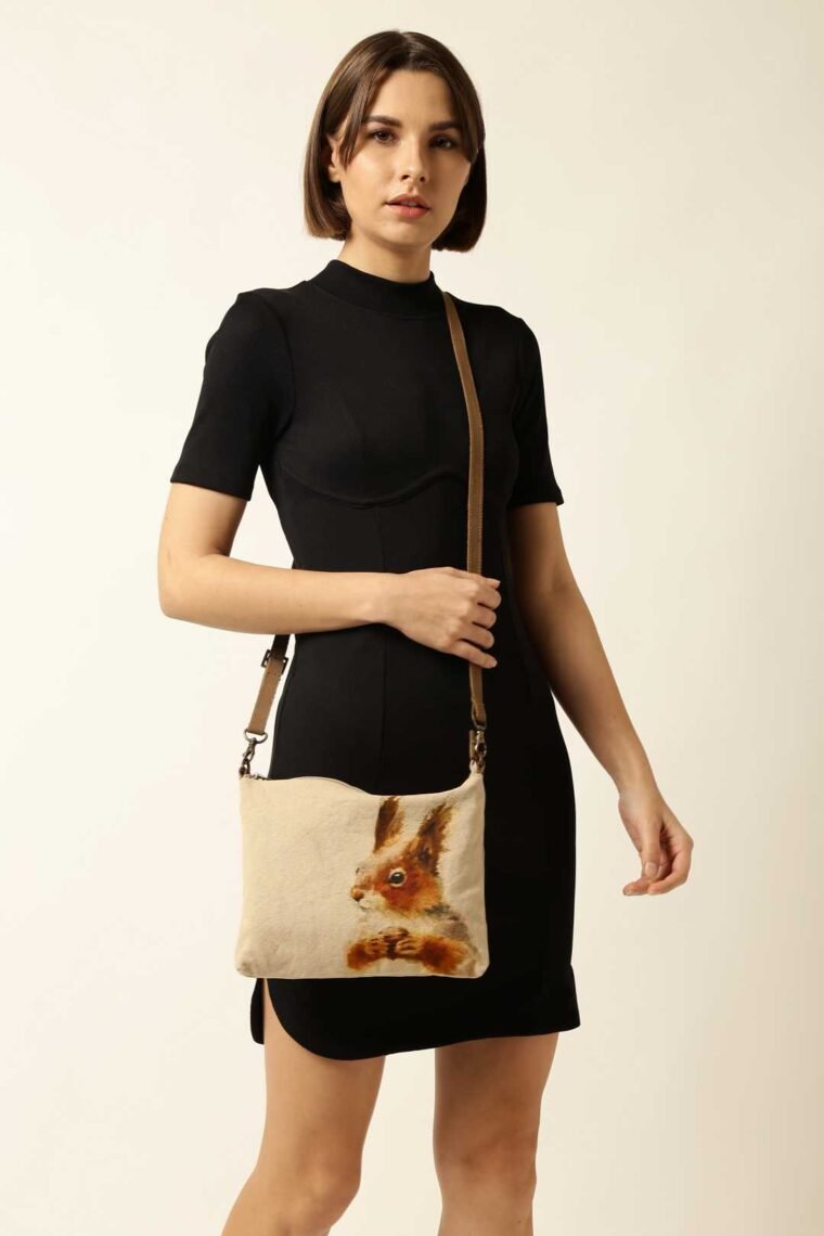 Squirrel women cross body sling bag