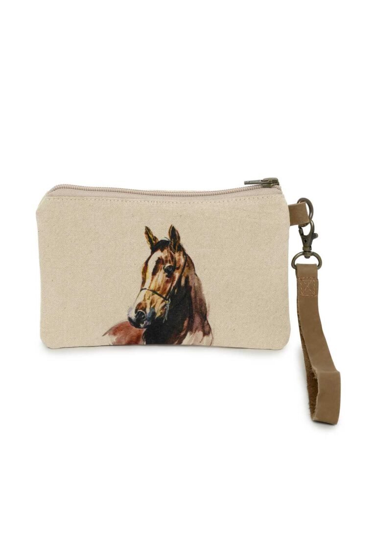 Brown Horse Wrist Purse Bag