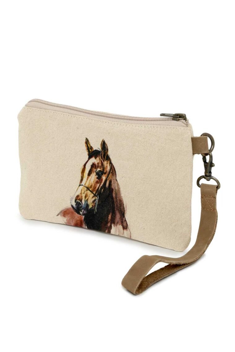 Brown Horse Wrist Purse Bag