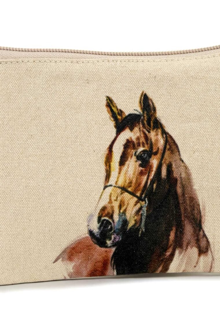 Brown Horse Wrist Purse Bag