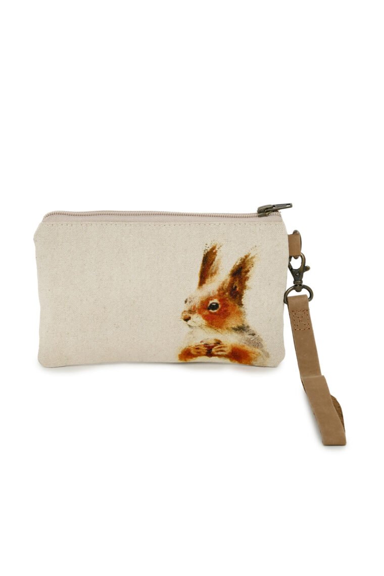 Squirrel Natural Life Wristlet