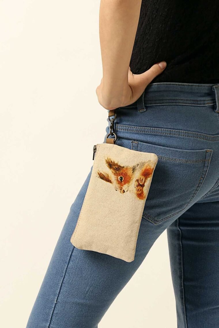 Squirrel Natural Life Wristlet