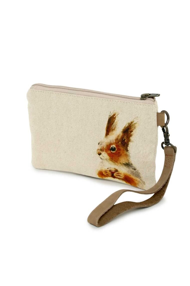 Squirrel Natural Life Wristlet