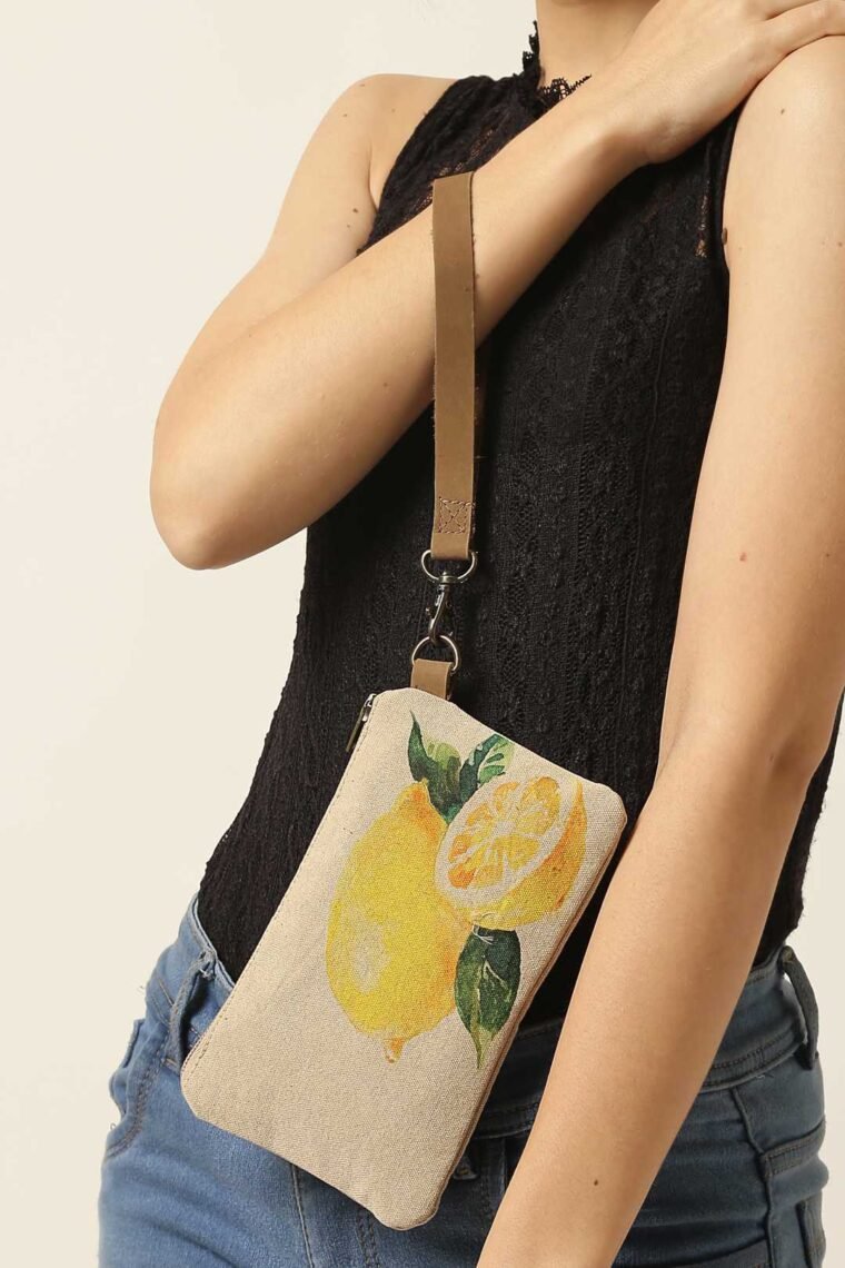 Lemon Wristlet Handbags