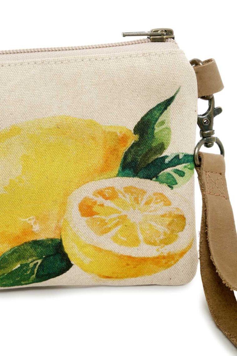 Lemon Wristlet Handbags