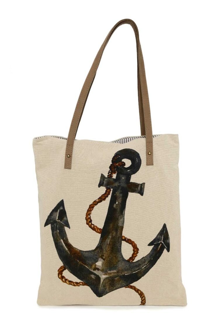 Anchor Printed Canvas Book Bag