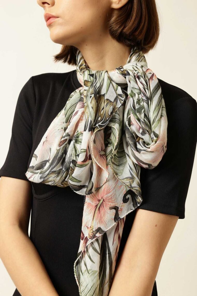 Peachy Garden Scarf