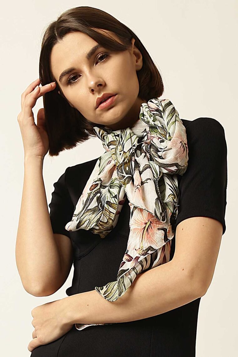 Peachy Garden Scarf