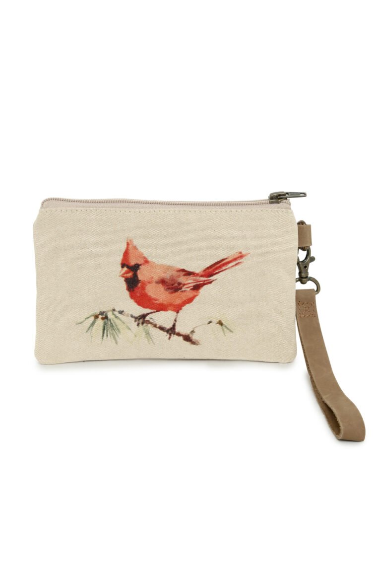 Red Cardinal Natural Life Wristlet