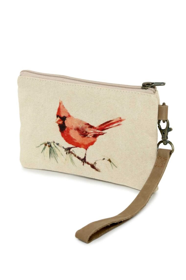 Red Cardinal Natural Life Wristlet