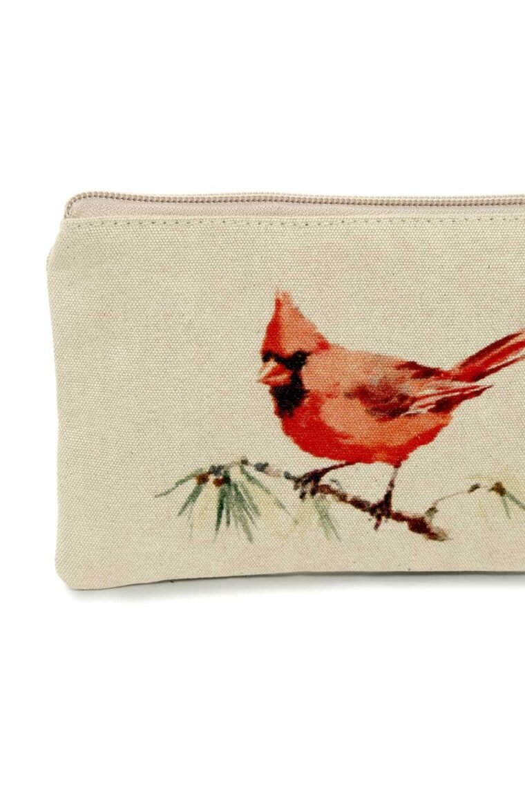 Red Cardinal Natural Life Wristlet