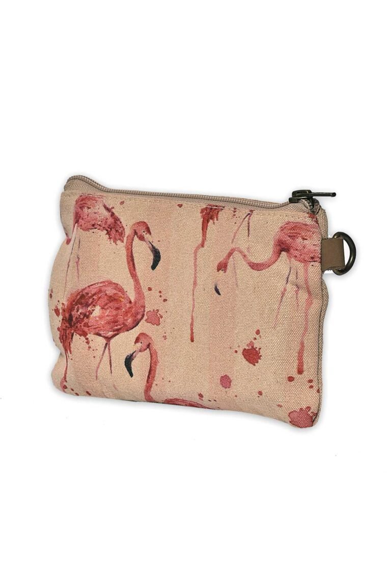 Flamingo Pattern Wristlet