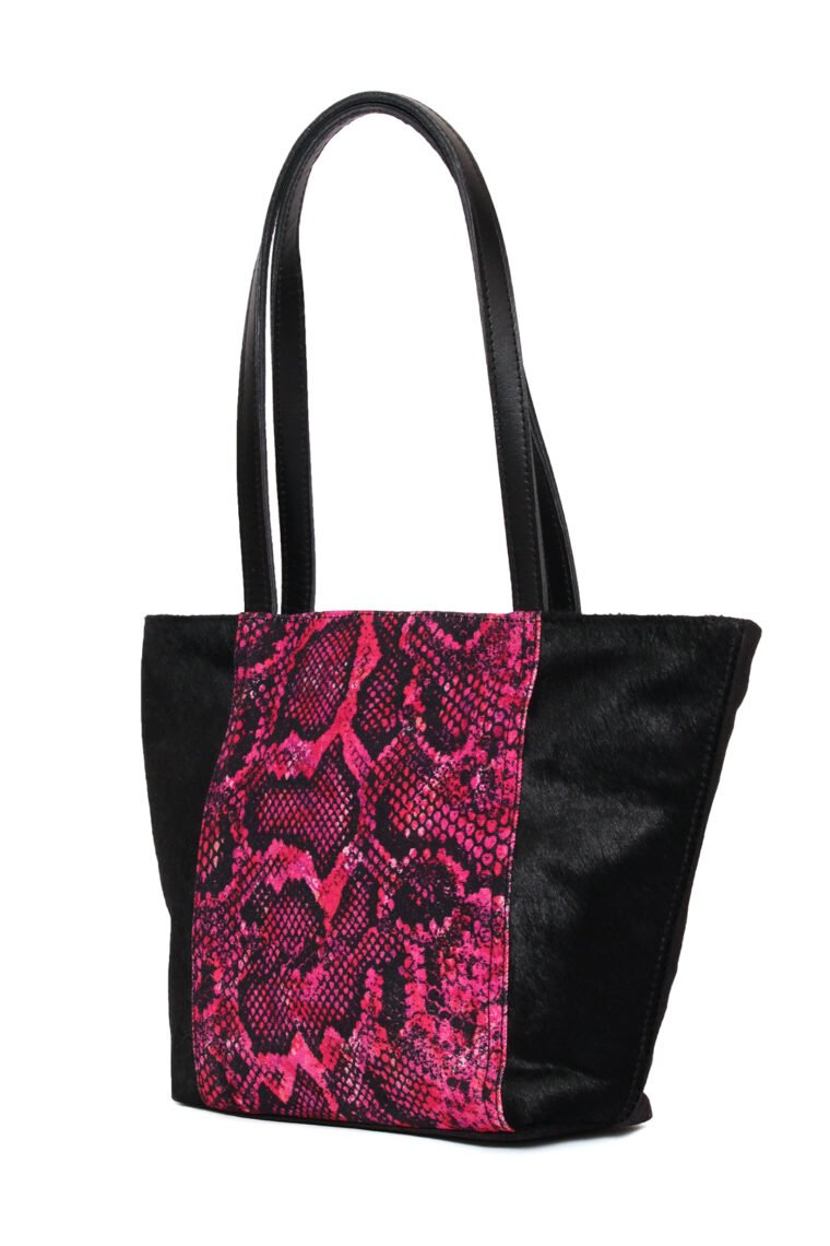 Pink Python Shoulder Bag