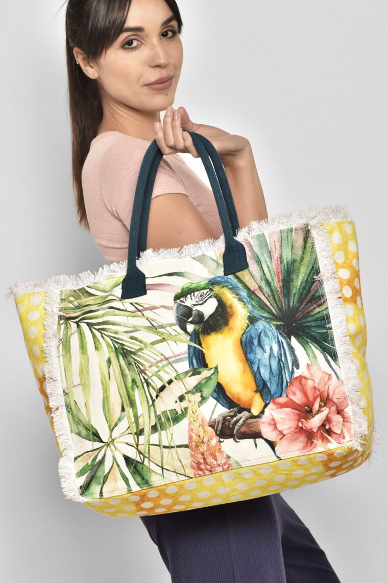 Yellow Macaw Large Tote