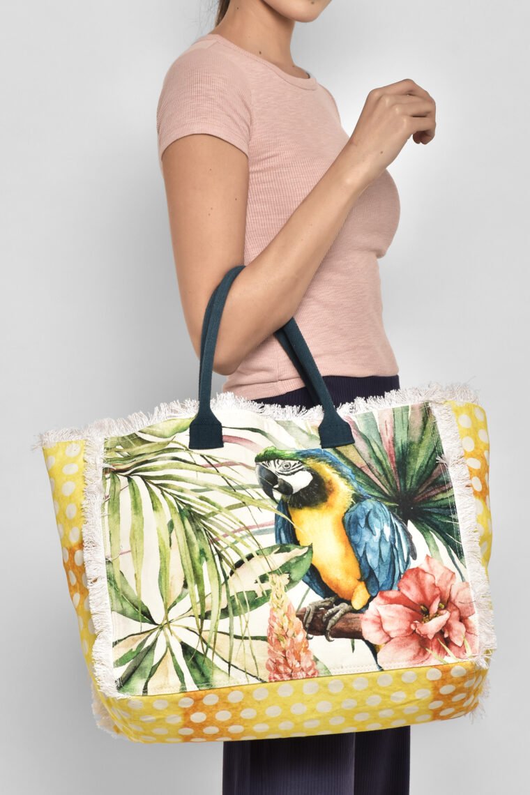 Yellow Macaw Large Tote