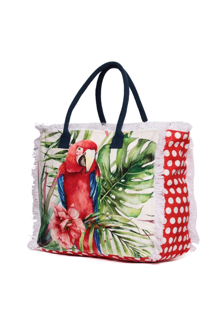 Red Macaw Large Tote