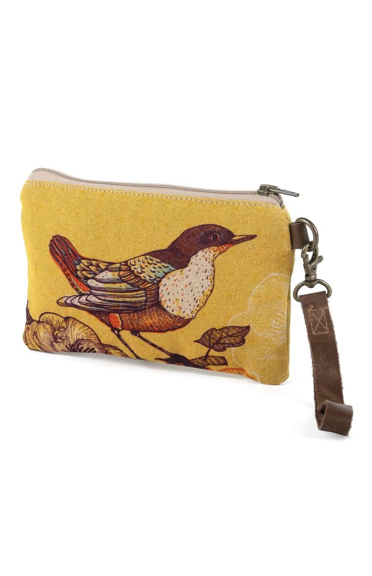 Blooming Bird Wristlet